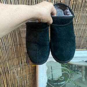 Black Suede Slippers